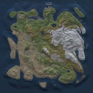 Thumbnail Rust Map: Procedural Map, Size: 3500, Seed: 4748520, 13 Monuments