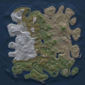 Thumbnail Rust Map: Procedural Map, Size: 4250, Seed: 251450, 16 Monuments