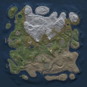 Thumbnail Rust Map: Procedural Map, Size: 3750, Seed: 653050883, 14 Monuments