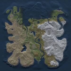 Thumbnail Rust Map: Procedural Map, Size: 4000, Seed: 155320399, 15 Monuments