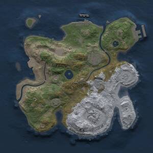 Thumbnail Rust Map: Procedural Map, Size: 2600, Seed: 608375819, 9 Monuments