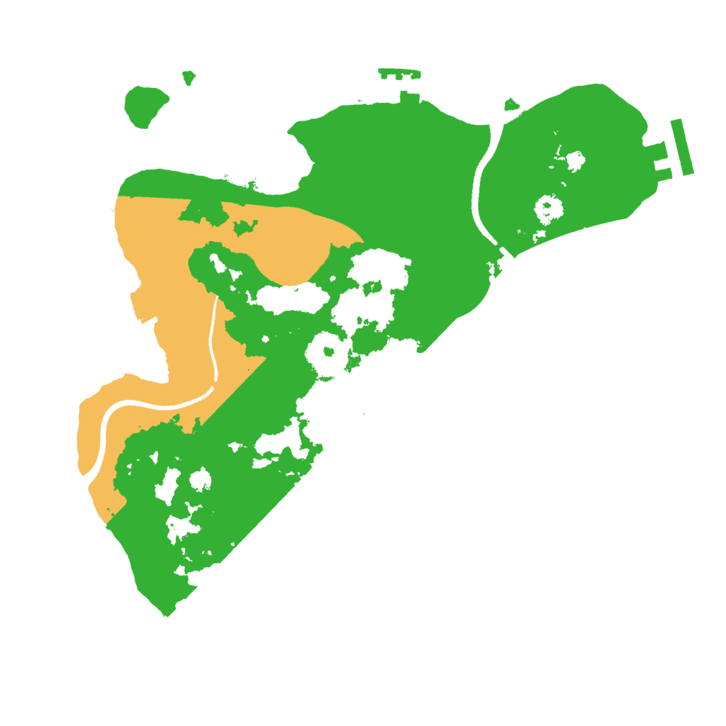 Biome Rust Map: Procedural Map, Size: 2600, Seed: 608375819