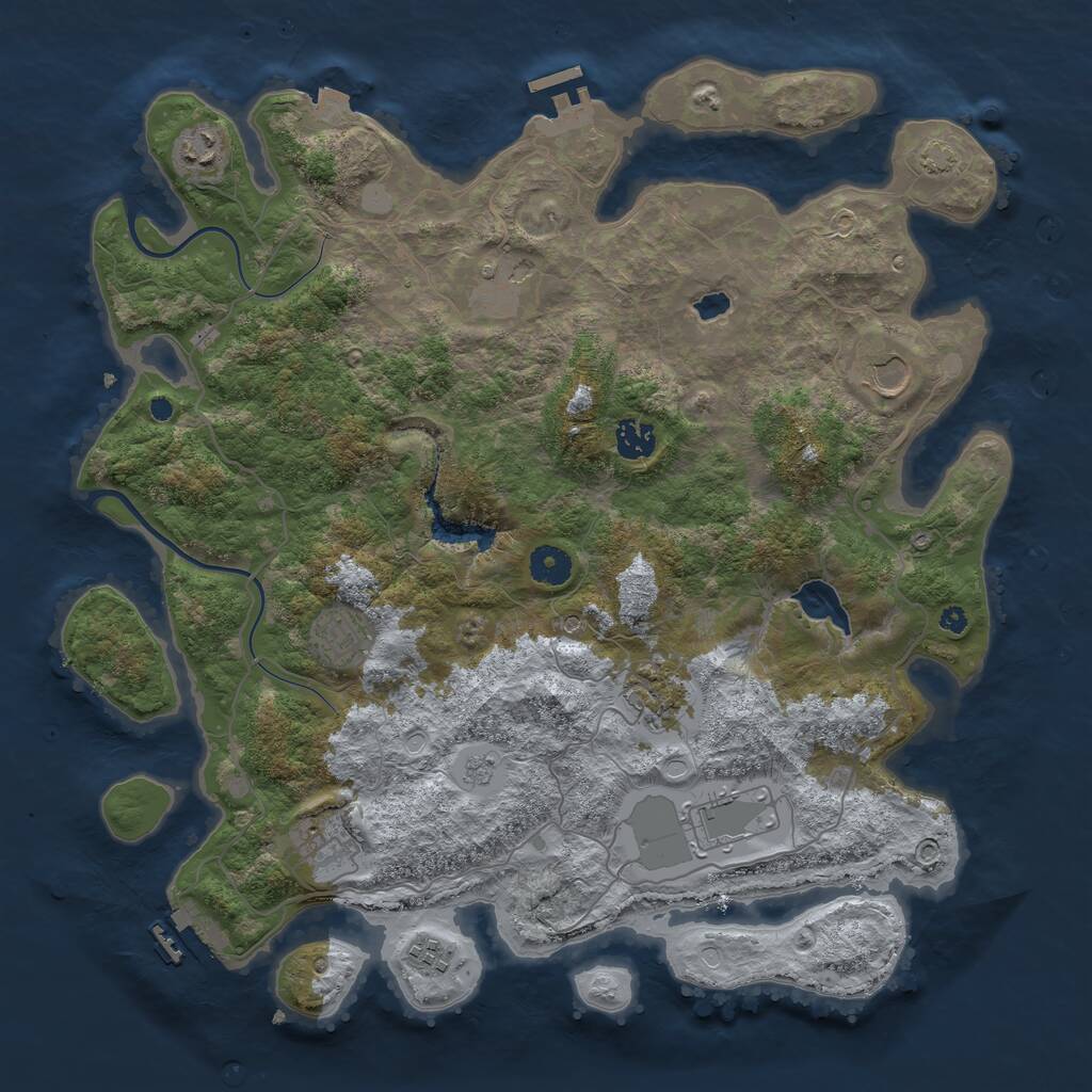 Rust Map: Procedural Map, Size: 4000, Seed: 2060525072, 15 Monuments