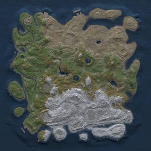 Thumbnail Rust Map: Procedural Map, Size: 4000, Seed: 2060525072, 15 Monuments