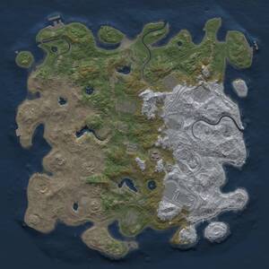 Thumbnail Rust Map: Procedural Map, Size: 4500, Seed: 1758526013, 17 Monuments