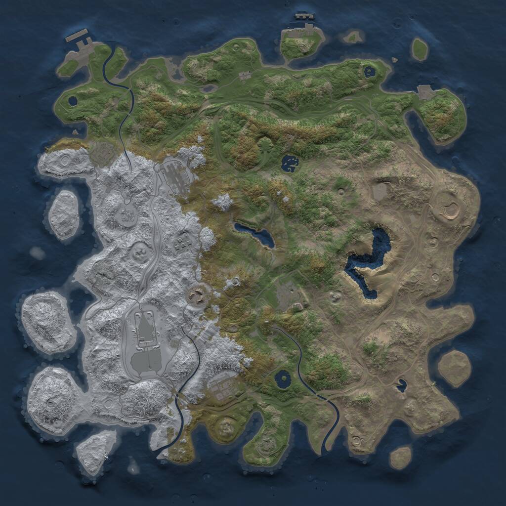 Rust Map: Procedural Map, Size: 4400, Seed: 171020243, 15 Monuments