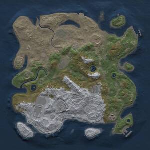 Thumbnail Rust Map: Procedural Map, Size: 3800, Seed: 959310420, 15 Monuments