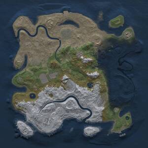 Thumbnail Rust Map: Procedural Map, Size: 3800, Seed: 959310420, 16 Monuments