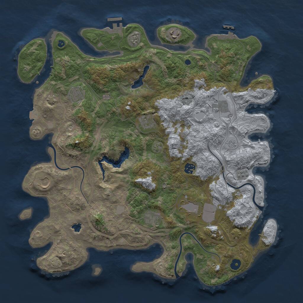 Rust Map: Procedural Map, Size: 4250, Seed: 1902059137, 15 Monuments