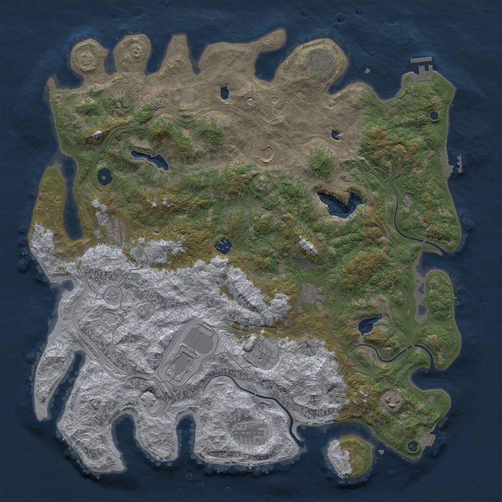 Rust Map: Procedural Map, Size: 4750, Seed: 688209067, 17 Monuments