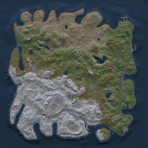 Thumbnail Rust Map: Procedural Map, Size: 4750, Seed: 688209067, 17 Monuments