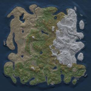 Thumbnail Rust Map: Procedural Map, Size: 4500, Seed: 72141343, 16 Monuments