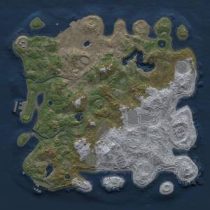 Thumbnail Rust Map: Procedural Map, Size: 4000, Seed: 522649713, 14 Monuments