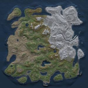 Thumbnail Rust Map: Procedural Map, Size: 4250, Seed: 73535, 14 Monuments