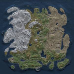 Thumbnail Rust Map: Procedural Map, Size: 4000, Seed: 1709069861, 15 Monuments