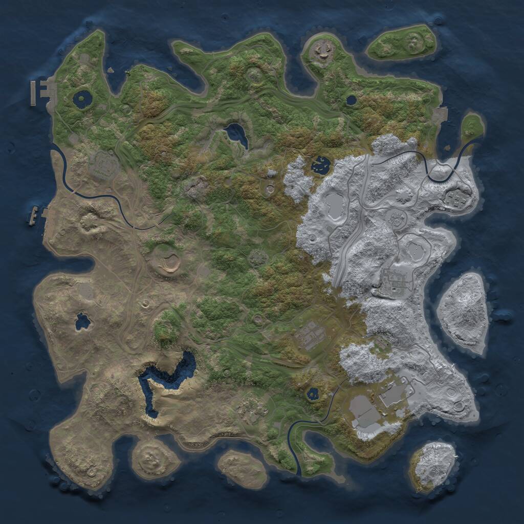 Rust Map: Procedural Map, Size: 4250, Seed: 2560988, 15 Monuments