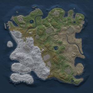 Thumbnail Rust Map: Procedural Map, Size: 3500, Seed: 184948184, 14 Monuments