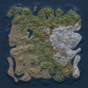 Thumbnail Rust Map: Procedural Map, Size: 4250, Seed: 55588669, 16 Monuments