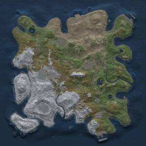 Thumbnail Rust Map: Procedural Map, Size: 3500, Seed: 1073119603, 13 Monuments