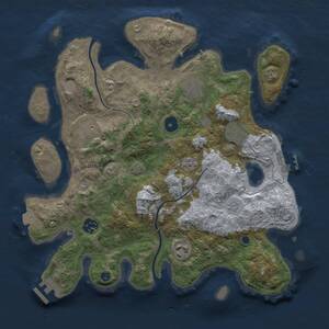 Thumbnail Rust Map: Procedural Map, Size: 3400, Seed: 205071808, 12 Monuments