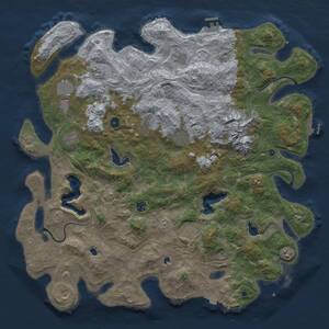 Thumbnail Rust Map: Procedural Map, Size: 5000, Seed: 85635, 17 Monuments