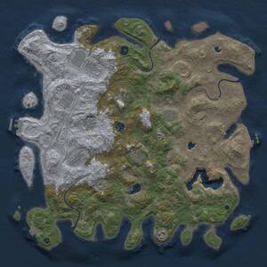 Thumbnail Rust Map: Procedural Map, Size: 4500, Seed: 642257, 16 Monuments