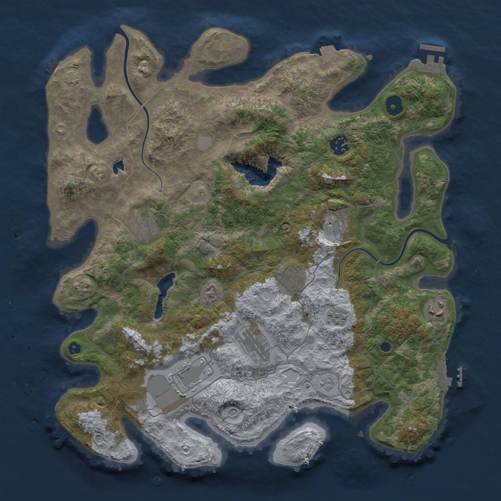 Rust Map: Procedural Map, Size: 4000, Seed: 1559475825, 14 Monuments