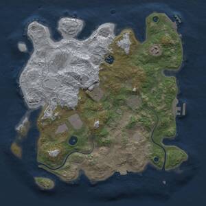 Thumbnail Rust Map: Procedural Map, Size: 3500, Seed: 1467259036, 13 Monuments