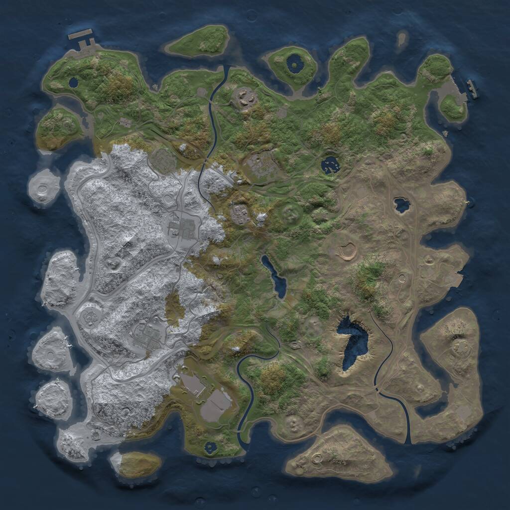 Rust Map: Procedural Map, Size: 4250, Seed: 568671556, 15 Monuments