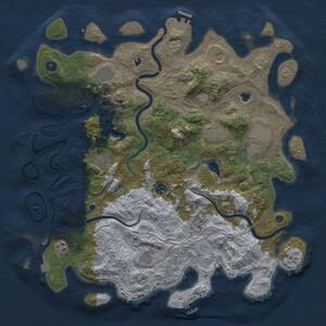 Thumbnail Rust Map: Procedural Map, Size: 4500, Seed: 12927420, 16 Monuments