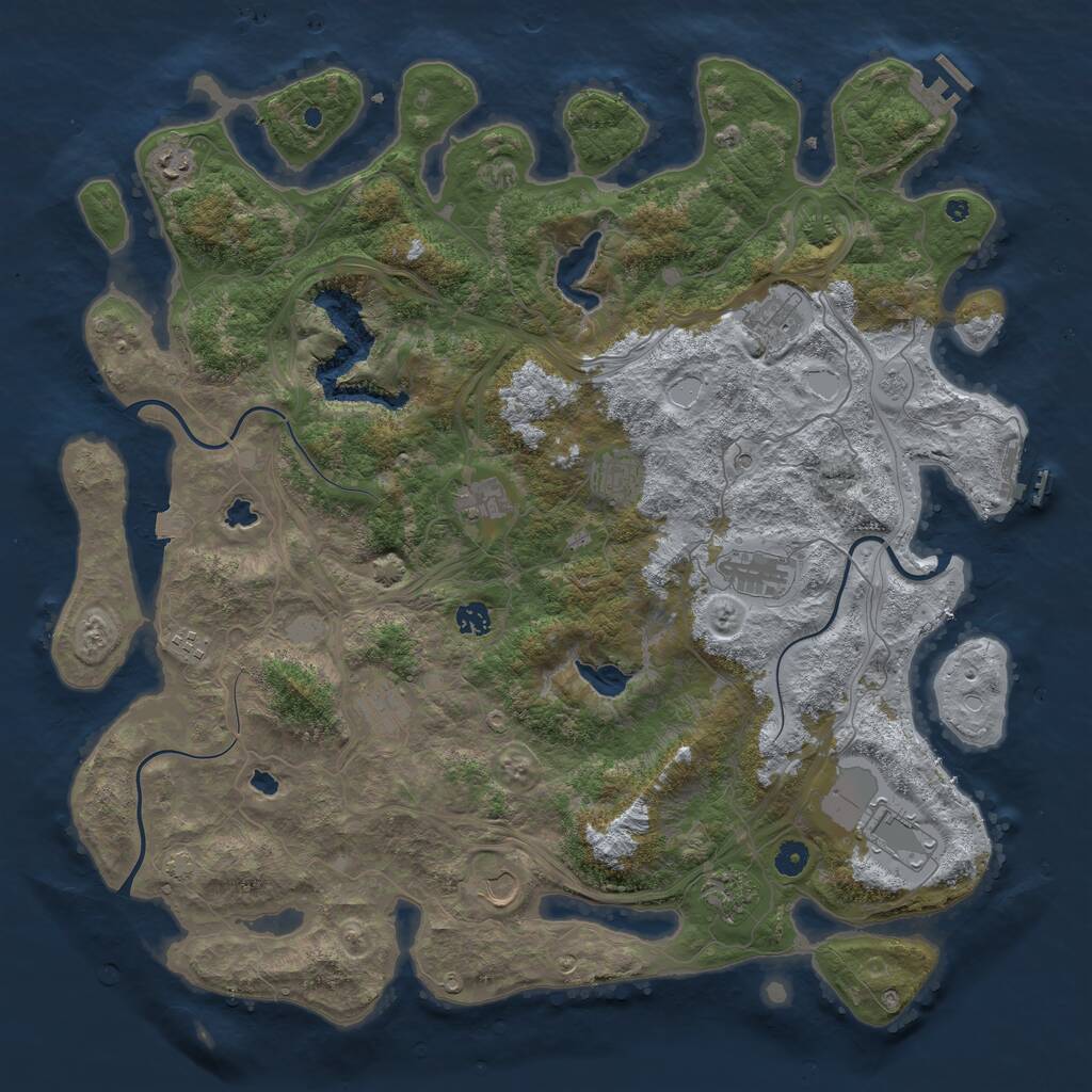 Rust Map: Procedural Map, Size: 4750, Seed: 202, 17 Monuments