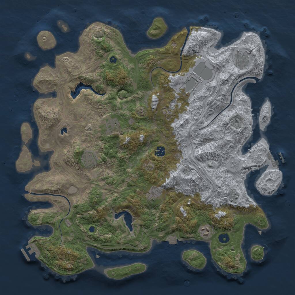 Rust Map: Procedural Map, Size: 4250, Seed: 547062947, 15 Monuments