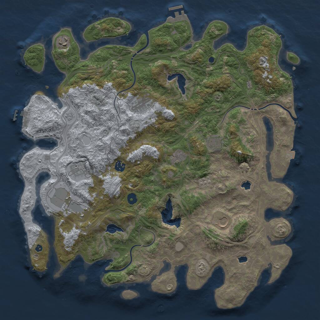 Rust Map: Procedural Map, Size: 4500, Seed: 587999005, 15 Monuments