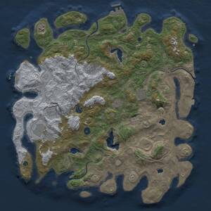 Thumbnail Rust Map: Procedural Map, Size: 4500, Seed: 587999005, 15 Monuments