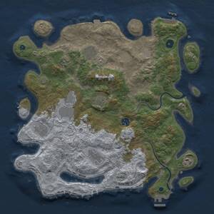 Thumbnail Rust Map: Procedural Map, Size: 3900, Seed: 895193111, 15 Monuments