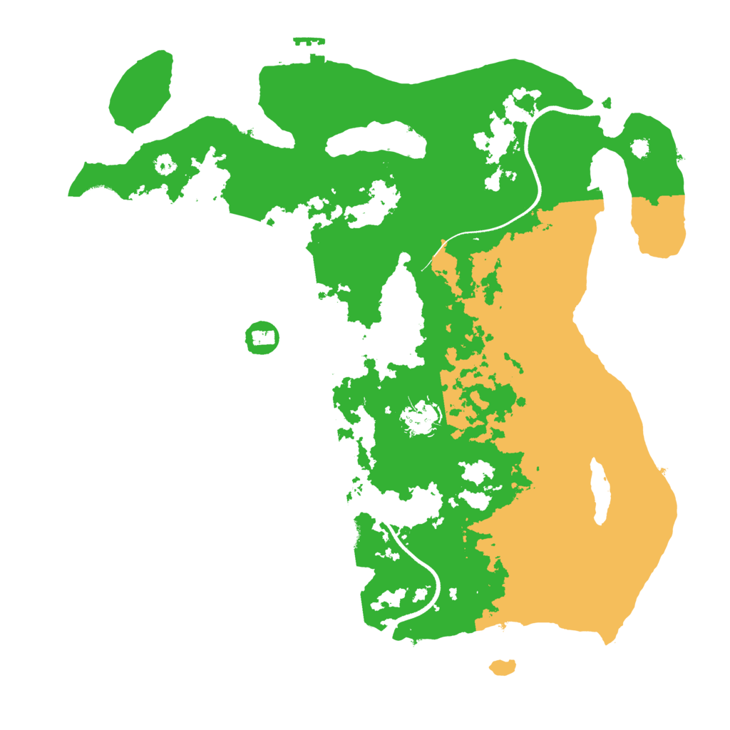 Biome Rust Map: Procedural Map, Size: 3500, Seed: 276508152