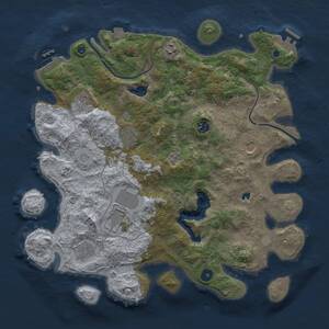 Thumbnail Rust Map: Procedural Map, Size: 4000, Seed: 1381447493, 14 Monuments