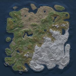 Thumbnail Rust Map: Procedural Map, Size: 4500, Seed: 1749005305, 17 Monuments