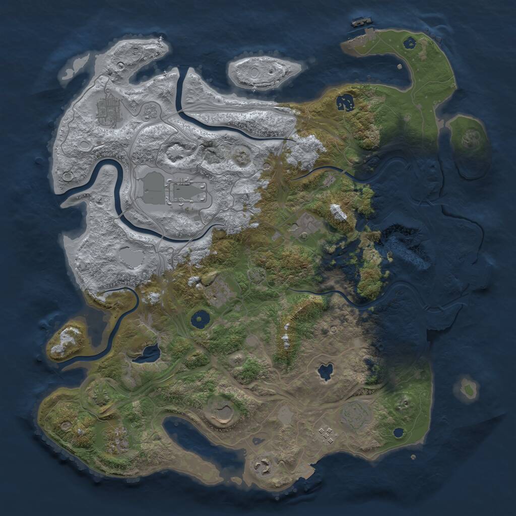 Rust Map: Procedural Map, Size: 4250, Seed: 359705705, 16 Monuments