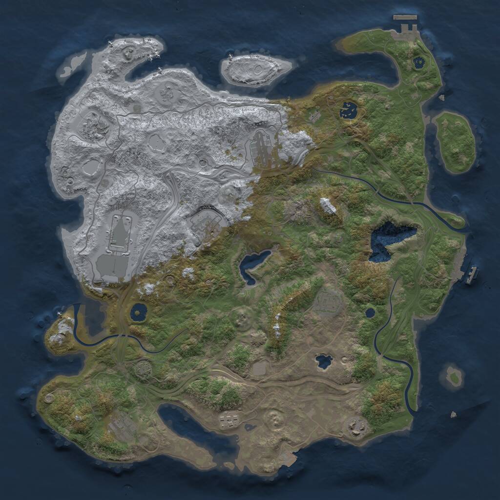 Rust Map: Procedural Map, Size: 4250, Seed: 359705705, 15 Monuments