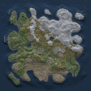 Thumbnail Rust Map: Procedural Map, Size: 3500, Seed: 78947, 13 Monuments