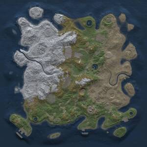 Thumbnail Rust Map: Procedural Map, Size: 3850, Seed: 398537288, 15 Monuments