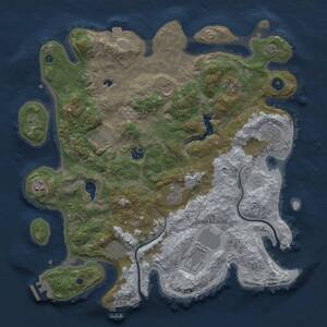 Thumbnail Rust Map: Procedural Map, Size: 4000, Seed: 871721411, 16 Monuments