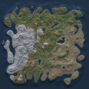 Thumbnail Rust Map: Procedural Map, Size: 4500, Seed: 553930589, 16 Monuments