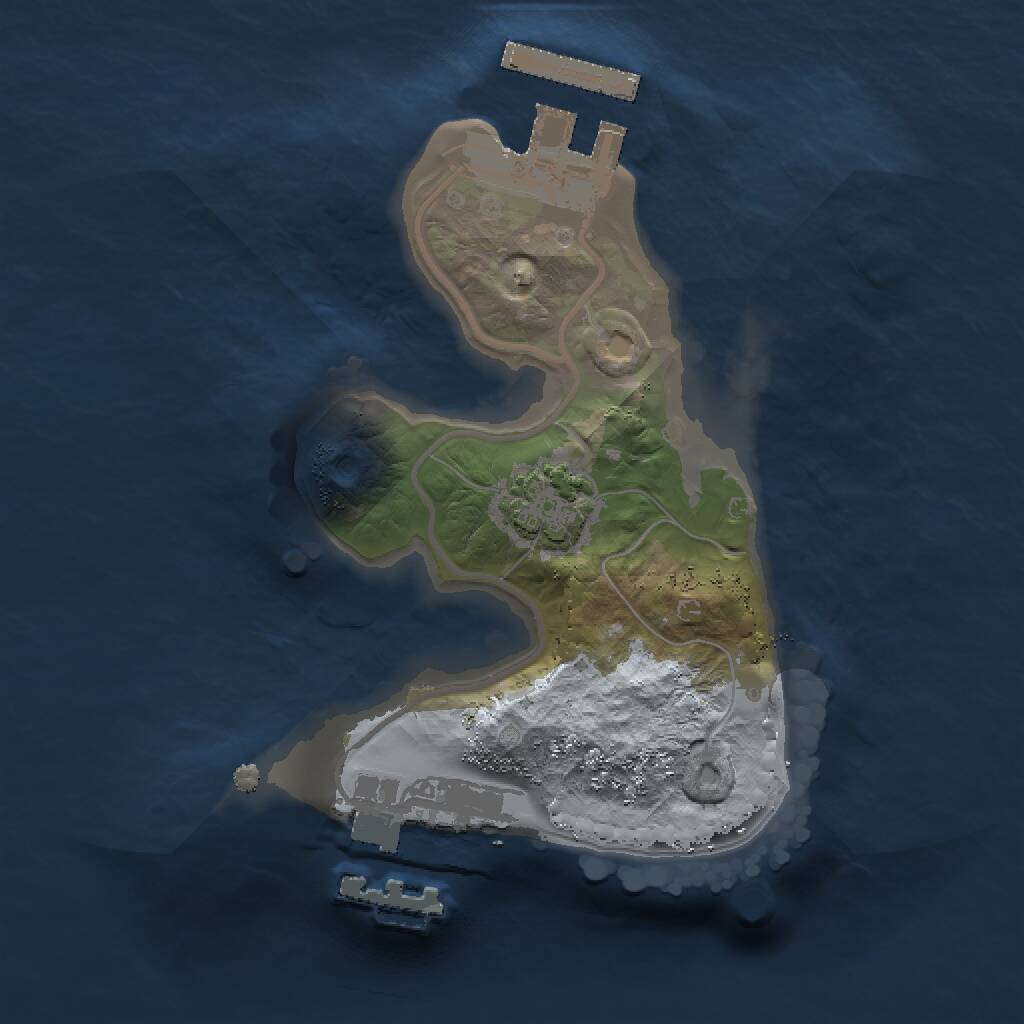 Rust Map: Procedural Map, Size: 1500, Seed: 1412023075, 4 Monuments