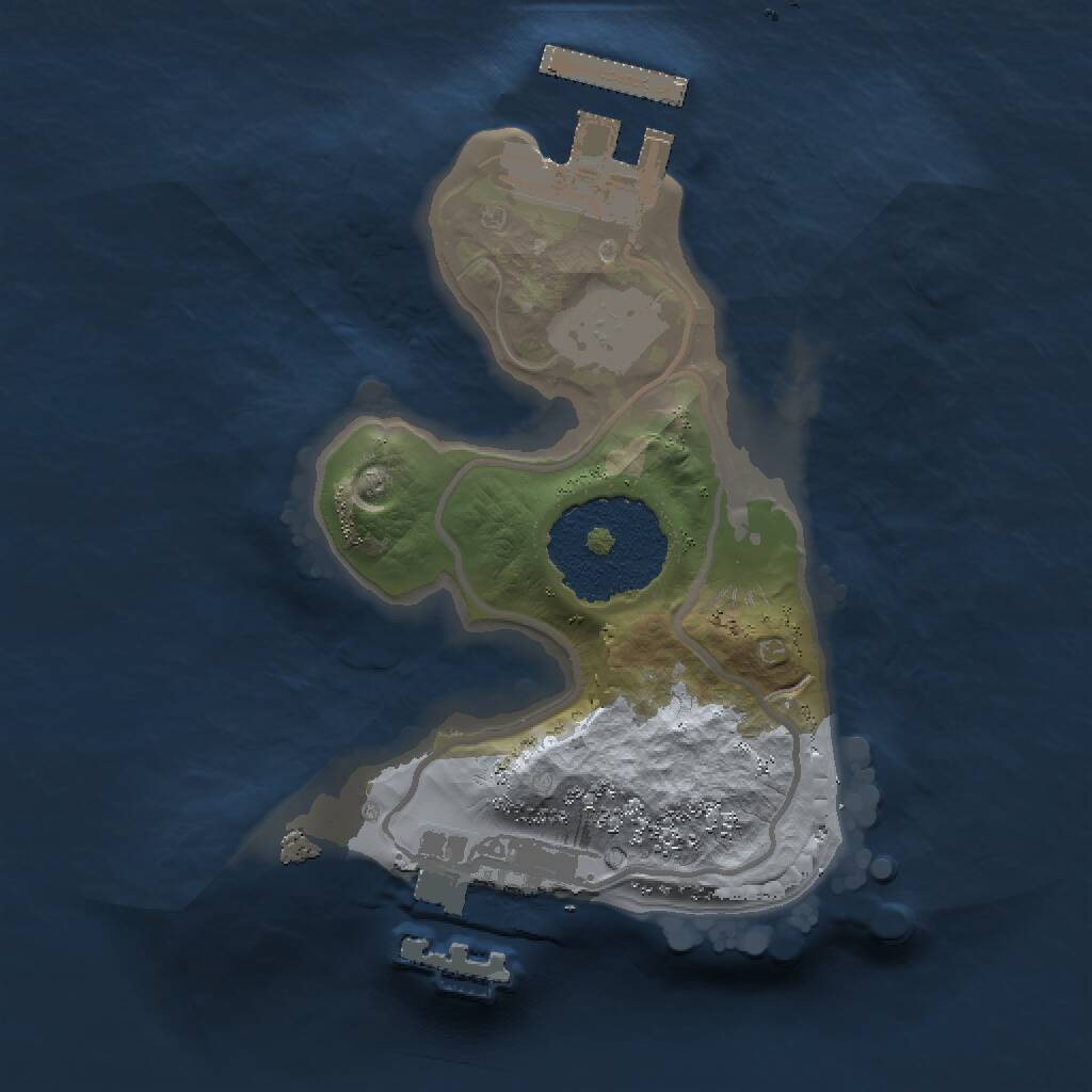 Rust Map: Procedural Map, Size: 1500, Seed: 1412023075, 3 Monuments