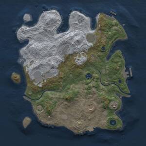 Thumbnail Rust Map: Procedural Map, Size: 3500, Seed: 1015577110, 13 Monuments