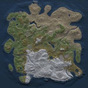 Thumbnail Rust Map: Procedural Map, Size: 4250, Seed: 1383463849, 15 Monuments