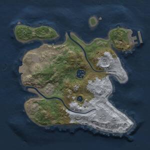 Thumbnail Rust Map: Procedural Map, Size: 2500, Seed: 102450503, 6 Monuments