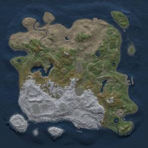 Thumbnail Rust Map: Procedural Map, Size: 4000, Seed: 1806532613, 13 Monuments